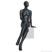 Манекен женский, абстрактный, для одежды в полный рост, цвет черный, сидячий. MD-Solo Type 05F-06M фото
