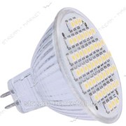 LED лампа 3528 MR16 4W 220v 60 SMD светод. белая 220 (светит как 35W обычн.) №599401 фотография