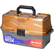 Ящик для снастей tackle box трехполочный nisus золотой (n-tb-3-go) tr-242374