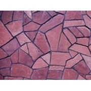 Камень лемезит (доломит) вишневый для облицовки стен и дорожек. Размер L 15-60 см. , d 1,5-3 см. фото
