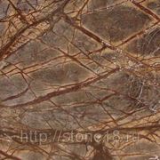 Мрамор коричневый полированный с прожилками фото
