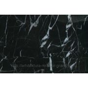 Плитка мраморная “Неро Ориентал / Nero Oriental“ (черный с белыми прожилками) фото