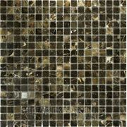 Мозаика Emperador Dark SY-T01P 305*305*7 мм Galaxy Mosaic Китай фото
