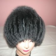Шапка женская-парик песец крашеный фото
