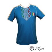Вышиванка U-Shirt Italy. Футболка футбольная вышитая - сборная Италии. Сувенирные вышитые футбольные футболки купить фотография