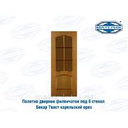 Полотно дверное филенчатое под 6 стекол Бекар Твист карельский орех 800х2000мм фото