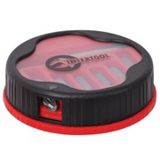 Комплект отверточных насадок 7ед., (PH1, PH2, PH3, PZ1, PZ2, PZ3, магнитный держатель 1/4*60mm.) Int фото
