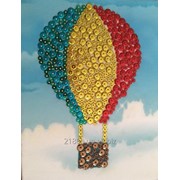 Набор ВДВ с пайетками и пинсами (мозаика) ''Воздушный шар" (Код: ПІН-011)
