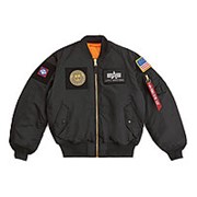 Куртка утепленная Alpha Industries "MA-1 Flex" Black/Orange
