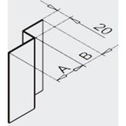 Профиль вертикальный промежуточный (Z-образный) окрашенный 40х22х30х1,2 мм