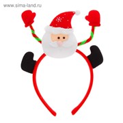 Карнавальный ободок «Дед Мороз», снежинки на шапке фотография