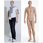 Манекен мужской стилизованный, реалистичный телесный, для одежды в полный рост, стоячий прямо, классическая поза. MD-IM7100B0