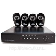 Комплект видеонаблюдения H.264 4 камеры TV-P104 фото