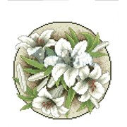 Белые лилии |Канва с рисунком| фото