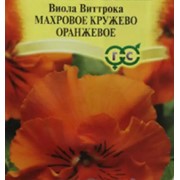 Семена цветов виола махровое кружево оранжевое 10 пачек фото
