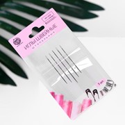 Иглы швейные 'Ассорти', d 0,5 мм, 3,6 - 4,3 см, для слабовидящих, 5 шт фото