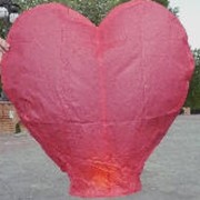 Небесный фонарик Сердце (красный, белый) Сувениры Украина, Киев, Донецк, Одесса фото