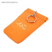 Футляр для ключей, кольцо, цвет оранжевый фотография