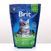 Сухой корм Brit Premium Сat Sterilised для стерилизованных кошек, курица+печень, 800 г фотография