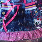 Детская джинсовая юбка Китти на 1-4 года, код товара 254132194 фото