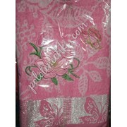 Махровое лицевое полотенце Розочка с бабочкой фото