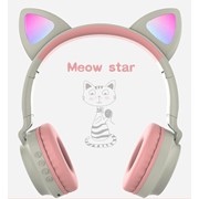 Беспроводные наушники со светящимися ушками кошки Cat Ear ZW-028 фотография