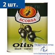 Маслины “АКОРСА“ черные с косточкой, 7,5 кг. фото