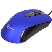 Мышь usb Gembird MOP-400-B бесшумный клик, 3кн, 1000dpi, soft-touch, кабель 1.45 метра синяя фото