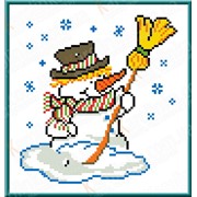 Набор для вышивания крестом Снеговик КТК - 5010 фото