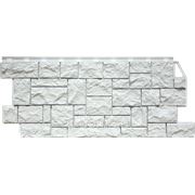 Фасадные панели Fineber (Файнбир) “Дикий камень“ Мелованный белый фотография