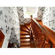 Изготовление лестницы с забежными ступенями фото