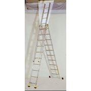 Раскладная трехсекционная лестница со стабилизатором Centaure Тип AТ3х12 фотография