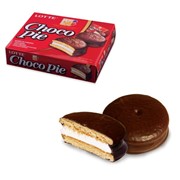 Печенье LOTTE "Choco Pie" ("Чоко Пай"), прослоенное, глазированное, в картонной упаковке, 336 г (12 штук х 28