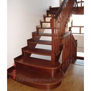 Лестницы из массива древесины фото