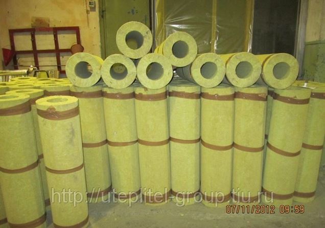 Цилиндры теплоизоляционные из минеральной ваты ПЦ-100, ПЦ-150, ПЦ-200 ...