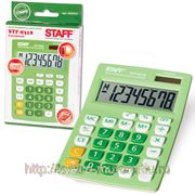 Калькулятор настольный STAFF зеленый STF-8318 фото