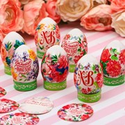Пасхальный Набор для украшения яиц «Счастливой Пасхи (цветы)», 9х16 см