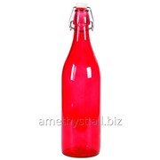 Бугельная стеклянная бутылка 1 л Рэд для масла, коктейлей, соков фотография