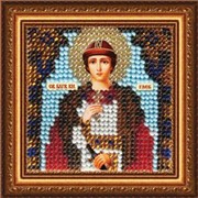 Набор для вышивания бисером Вышивальная Мозаика 488111 “Св. Блгв. князь Глеб“ 6,5см.*6,5см. фотография