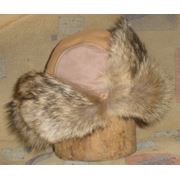 Шапка-ушанка мужская из меха енота и натуральной кожи фото