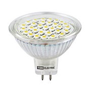 Лампа светодиодная направл.света LED GU5,3 120гр. 7Вт, 230В, 4000К, матовая, хол. белый свет MR16