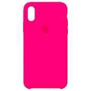 Силиконовый чехол iPhone X/XS, Ультра-розовый фото