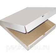 Коробка для пиццы 400*400*40 мм. (белая), 50 штук в упаковке фото