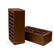 Кирпич облицовочный керамический утолщенный коричневый фото