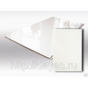 Панель пластиковая белая лаковая 0,5м х 3м фото