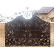 Ворота кованые "Виноградная лоза"