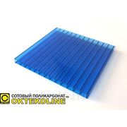 Сотовый поликарбонат, синий, 4мм, 2,1х6м фото