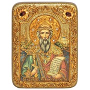 Подарочная икона Святой равноапостольный князь Владимир на мореном дубе фото