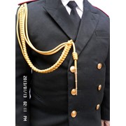 Аксельбант уставной офицерский (младший офицерский состав, 1 коса, 1 наконечник) метанить золото фотография