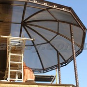 Навес балкона поликарбонат Полигаль бронза 8мм фото